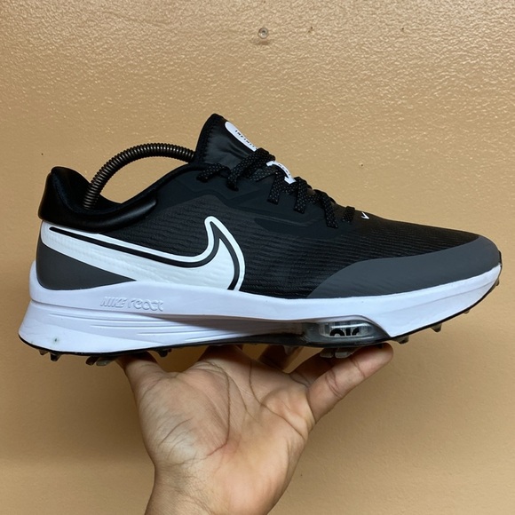 Nike React Air Zoom Infinity Tour NEXT% Spikeless Golf Shoes “Black Gray White” - Picture 6 of 17